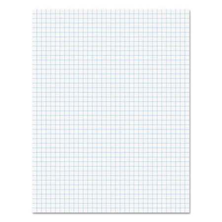 UNV Economy Ruled Writing Pads Quadrille, 8.5 X 11.75 In. - White, 50 Sheets